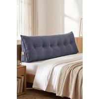 Garden Sanctuary Triangle Wedge Headboard Pillow Backrest Support Cushion in Grey
