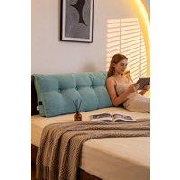 Garden Sanctuary Washable Wedge Headboard Pillow in Duck Egg Blue