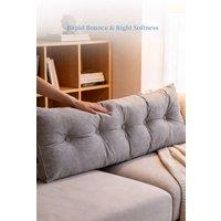 Garden Sanctuary Washable Wedge Headboard Pillow in Light Grey