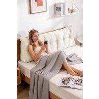 Garden Sanctuary Washable Wedge Headboard Pillow in Beige