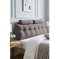 Garden Sanctuary Triangle Wedge Headboard Pillow Backrest Support Cushion in Dark Grey