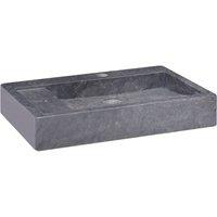 Berkfield Home Sink Black 58x39x10 cm Marble | Size: 58 x 39 x 10 cm