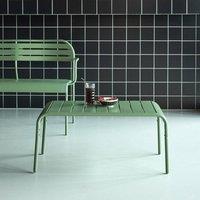 sweeek Rectangular steel garden coffee table in Green