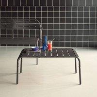 sweeek Rectangular steel garden coffee table in Dark Grey