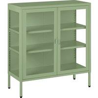 tectake Metal Display Case Baker in Pale Green