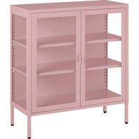 tectake Metal Display Case Baker in Rose