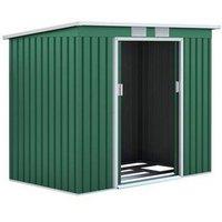 A-MIR Ascot Shed - Style 1 Box - Galvanised Steel - H173 x W130 x L213 cm in Green