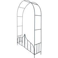 St Helens Garden Arch With Gate in Black