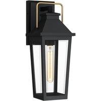 Netlighting Quoizel Outdoor Wall Lantern Black Brass IP44 1x E27