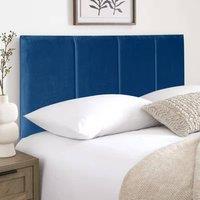 SOFT SNOOZE BEDS Luxury Plush Fabric Headboard for Divan Bed Ruby 24 in Blue | Size: Single