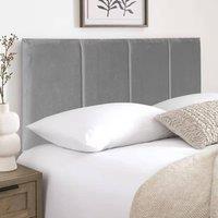 SOFT SNOOZE BEDS Luxury Plush Fabric Headboard for Divan Bed Ruby 24 in Grey | Size: Small Double