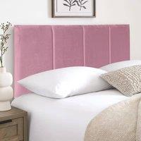 SOFT SNOOZE BEDS Luxury Plush Fabric Headboard for Divan Bed Ruby 24 in Pink | Size: Small Double