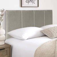 SOFT SNOOZE BEDS Luxury Plush Fabric Headboard for Divan Bed Ruby 24 in Silver | Size: Single