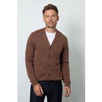Maine Men's Chocolate Premium Pure Cotton Knitted Cardigan | Size: Small