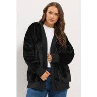 Yours Women's Faux Fur Jacket in Black | Size: 22-24
