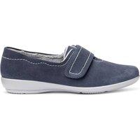 Hotter Women's 'Toasty' Slippers in Mid Blue | Size: 5