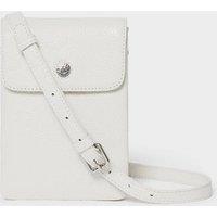 OSPREY LONDON Women's The Madison Leather Phone Bag in White