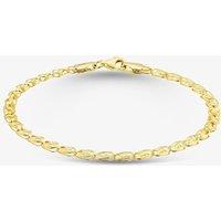 T.H.Baker Women's 9ct Yellow Gold 7.5 Inch Multi Leaf Chain Bracelet BBE019Y