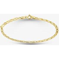 T.H.Baker Women's 9ct Yellow Gold 7 Inch Oval Link Chain Bracelet BBE020Y