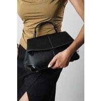 Where's That From Women's Galyx Leather Top Handle Cross Body Bag in Black