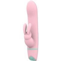 Loving Joy Women's Ripple Vibrating & Rotating Rabbit Vibrator in Pale Pink