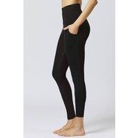 TLC Sport Women's Extra Strong Compression Leggings with Standard Tummy Control & Pockets in Black | Size: 12