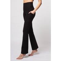 TLC Sport Women's Extra Strong Compression Pocket Bootcut with Standard Tummy Control in Black | Size: 16R