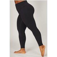 TLC Sport Women's Extra Strong Compression Curve Leggings with Tummy Control in Black | Size: 18