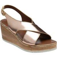 Ravel Women's Rose Gold Leather 'Branton' Heeled Sandals | Size: 7