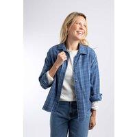 Weird Fish Women's Corin Brushed Check Shirt in Blue | Size: 16