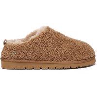 EverAu Australia Women's Sheepskin Women Snipe Plush Ankle Slippers with EVA Sole in Brown | Size: 7