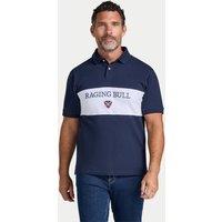 Raging Bull Men's Cut & Sew Panel Pique Polo in Navy | Size: 3XL