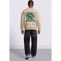 LONDON ATTITUDE Men's Oversized Dragon Graphic Sweatshirt in Nude | Size: Large
