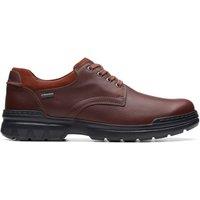 Clarks Men's Rockie Walk GORE-TEX Dark Tan Leather Derby Shoes in Brown | Size: 12-Standard Fit