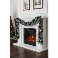 Garden Sanctuary 270cm Pre-lit Artificial Greenery Christmas Garland Decor in Green