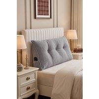 Garden Sanctuary Triangle Wedge Headboard Pillow Backrest Support Cushion in Grey