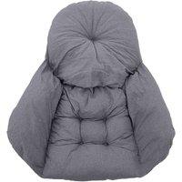 Garden Sanctuary Egg Hammock Swing Chair Cushion with Armrest & Backrest in Dark Grey
