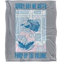 Sesame Street cookie Monster Pump Up The Volume Silky Touch Super Soft Throw Blanket | Size: Extra Large