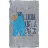 Sesame Street Cookie Monster Snack Glasses Silky Touch Super Soft Throw Blanket | Size: Large
