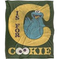 Sesame Street Vintage Heart C Is For Cookie Monster Silky Touch Super Soft Throw Bl | Size: Large