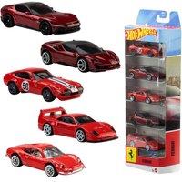 Hot Wheels Ferrari 5 Pack 1:64 Scale Die-Cast Toy Cars JLN12