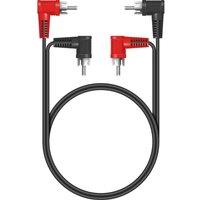 Electrovision 2 Right Angled Phono To 2 Right Angled Phono Screened Lead 1.2M in Black