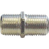 Electrovision Connector F Type Inline Couple in Metallic Silver