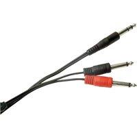Electrovision 2M 26.35Mm Mono Jack Plugs To 6.35Mm Stereo Jack Plug Lead in Black