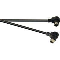 Electrovision 8Pin Mini Right Angled DIN Plug To 8Pin Mini Right Angled DIN Lead in Black