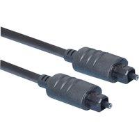 Electrovision Toslink-Toslink 1M Lead Toslink Plug/Toslink Plug in Black