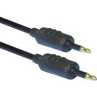 Electrovision 3.5Mm To 3.5Mm Fibre Optic PlugToPlug Audio Cable in Black