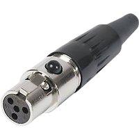 Electrovision 4Pin Mini Xlr Female Connector in Metallic Silver