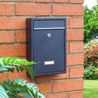 St Helens Compact Post Box, Black