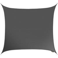 Primrose 3m Square Water Resistant Sun Shade Canopy 96.5% UV Block Free Rope in Dark Grey